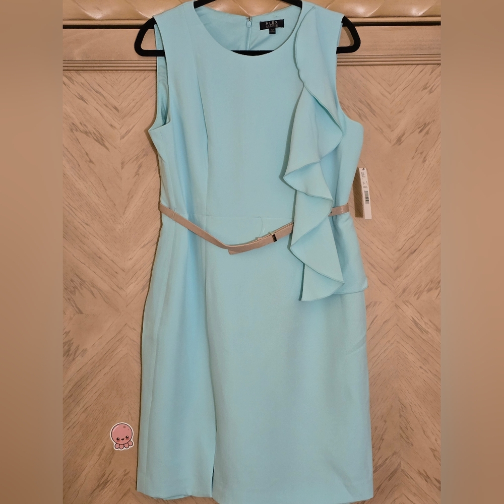 ALEX MARIE ESSEX DRESS/ BELT. SIZE VARIES. COLOR: KENSINGTON
